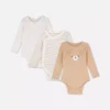0-18 ay | 3’lü paket, büyümeye yer bırakan uzun kollu yenidoğan bodysuitleri 0-18 ay | 3’lü paket, büyümeye yer bırakan uzun kollu yenidoğan bodysuitleri
