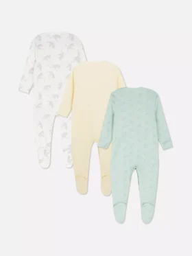 0-24 ay | 3’lü paket Disney’in Dumbo çıtçıtlı pijamaları