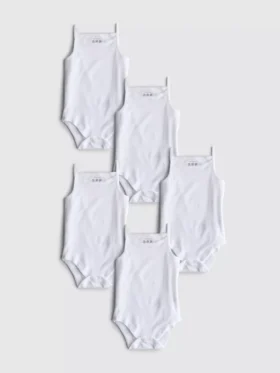 0-36 ay | 5’li paket kolsuz askılı tulum