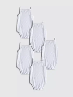 0-36 ay | 5’li paket kolsuz askılı tulum