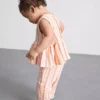 0-36 ay | çizgili peplum üst ve pantolon takımı