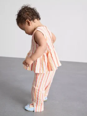 0-36 ay | çizgili peplum üst ve pantolon takımı