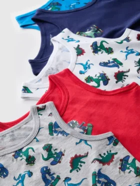 1,5-10 yaş | 5’li paket dinozor desenli tişörtler