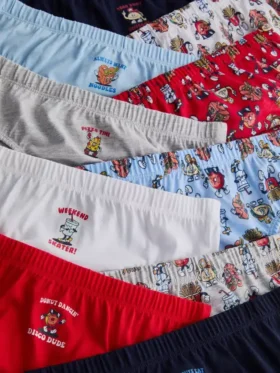 1,5-12 yaş | 10’lu paket, yemek temalı slip