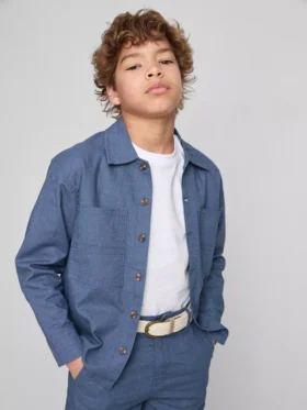 1,5-12 yaş | The Edit keten karışımlı overshirt