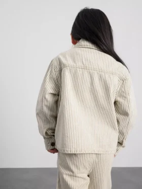 1,5-12 yaş | The Edit pamuklu ince çizgili denim ceket