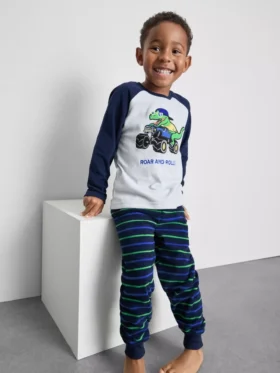 1,5-8 yaş | dinozor desenli polar pijama