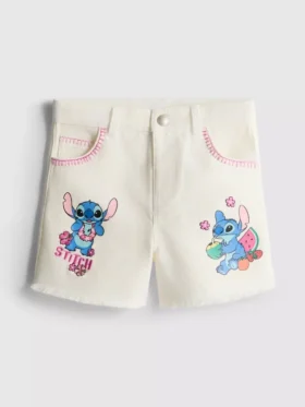 1,5-8 yaş | Disney’in Stitch kontrast desenli kot şort