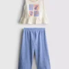 1,5-8 yaş | işlemeli peplum üst ve pantolonlar takımı 1,5-8 yaş | işlemeli peplum üst ve pantolonlar takımı
