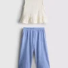 1,5-8 yaş | işlemeli peplum üst ve pantolonlar takımı 1,5-8 yaş | işlemeli peplum üst ve pantolonlar takımı