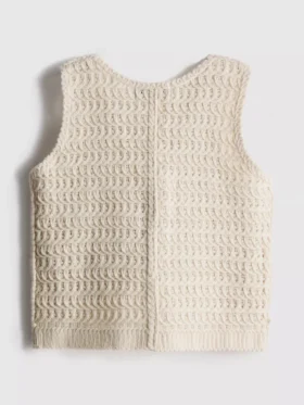 1,5-8 yaş | önü düğmeli tığ işi yelek