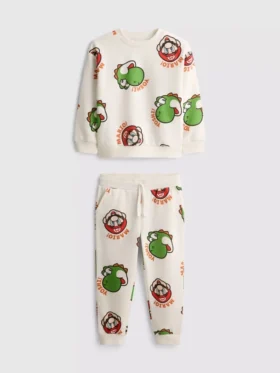 1,5-8 yaş | Super Mario World sweatshirt ve eşofman altları takımı