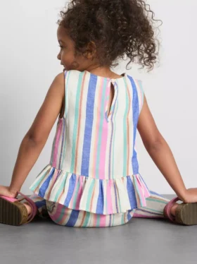 1,5-9 yaş | çizgili peplum bluz