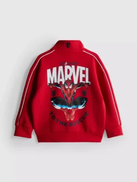 1,5-9 yaş | Marvel Örümcek Adam fermuarlı huni yakalı sweatshirt