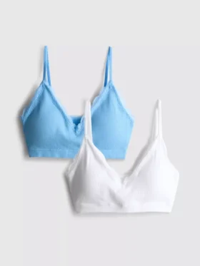2’li paket dikişsiz dantel süslemeli bralette