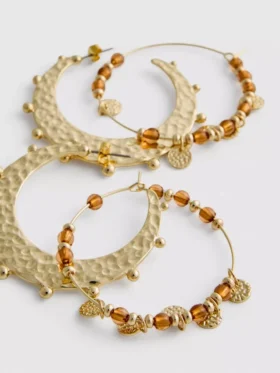 2’li paket Paula Echevarría boho halka küpeler 2’li paket Paula Echevarría boho halka küpeler