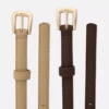 2’li paket suni süet ince kemerler