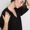 3/4 kollu V yakalı bluz 3/4 kollu V yakalı bluz
