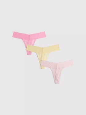 3’lü dantel bandeau tanga seti
