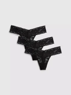 3’lü dantel bandeau tanga seti