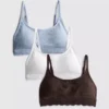 3’lü dikişsiz dantel kenarlı bralette 3’lü dikişsiz dantel kenarlı bralette