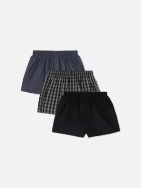 3’lü dokuma boxer şortlar seti