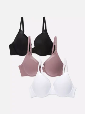 3’lü paket A-DD tam kaplı tişört sütyenleri