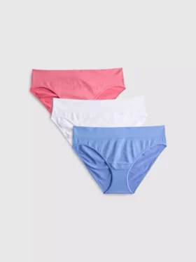 3’lü paket dikişsiz büzgülü mini külot