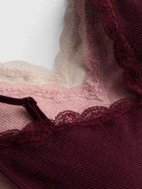 3’lü paket dikişsiz dantel süslemeli braletler