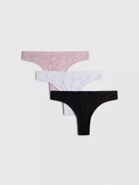 3’lü paket dikişsiz jakarlı tanga