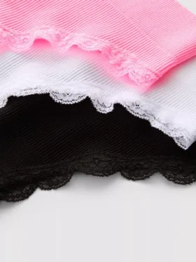 3’lü paket dikişsiz nervürlü dantel tanga