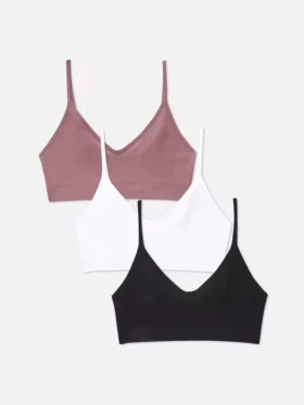 3’lü paket kısa askılı dikişsiz braletler
