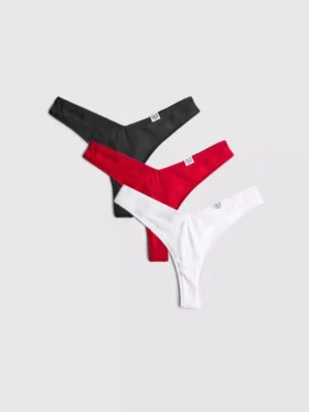 3’lü paket pamuk ağırlıklı Miami tangalar