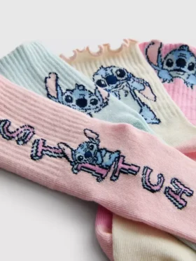 4’lü paket Disney’in Stitch ayak bileği çorapları