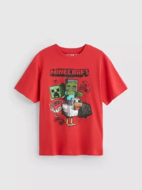 5-15 yaş | Minecraft desenli tişört