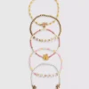 5’li paket Disney Winnie the Pooh boncuklu charm bilezikler