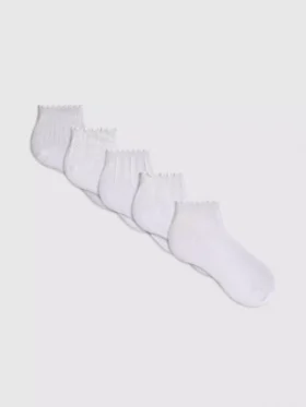 5’li paket dokulu çeyrek boy çoraplar