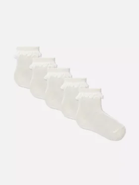 5’li paket fırfırlı çoraplar