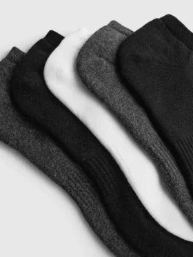 5’li paket havlu dokulu sneaker çorapları