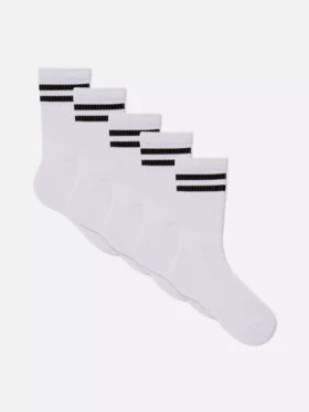 5’li paket çizgili kısa çoraplar