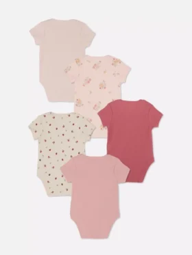 5’li paket kısa kollu bodysuit