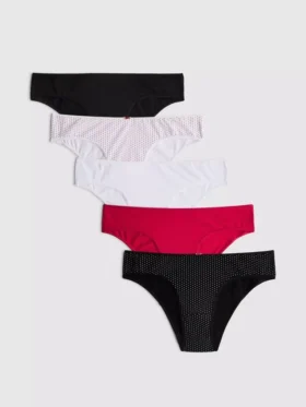5’li paket pamuk ağırlıklı desenli Brezilya külotu 5’li paket pamuk ağırlıklı desenli Brezilya külotu