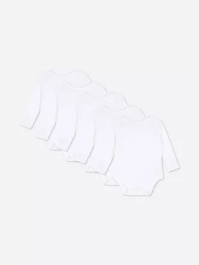 5’li paket temel uzun kollu bodysuit