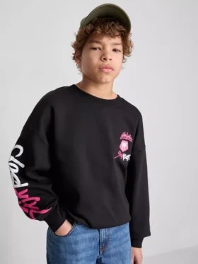 6-15 yaş | K-Pop Demon Hunters desenli sweatshirt
