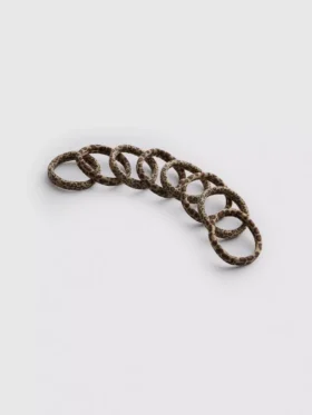 6’lı paket leopar desenli saç lastikleri