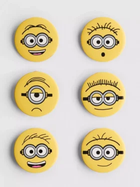 6’lı paket Minions düğmeleri 6’lı paket Minions düğmeleri