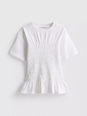 7-15 yaş | büzgülü peplum tişört