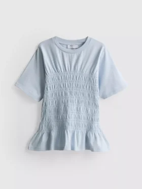 7-15 yaş | büzgülü peplum tişört