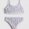 7-15 yaş | çiçek desenli büzgülü bikini 7-15 yaş | çiçek desenli büzgülü bikini