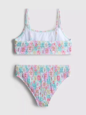 7-15 yaş | çiçek desenli büzgülü bikini
